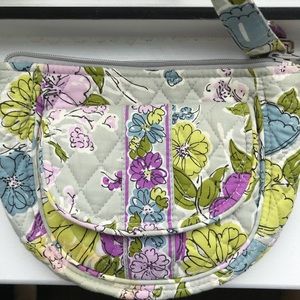 Vera Bradley gray floral crossbody bag